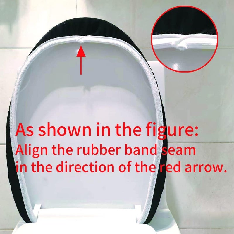 Madeals Velvet Toilet Lid Cover and Toilet Tank Lid Cover Fabric Cover for A Lid Toilet Tank Grey - Image 3